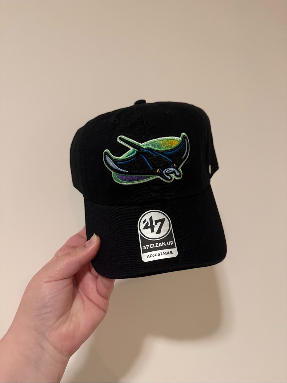 Men's Tampa Bay Rays '47 Clean Up Adjustable Hat in Black